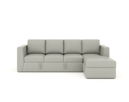 Oliver 3 Seater Sofa cum Bed - RHS Light Beige - Furnishka
