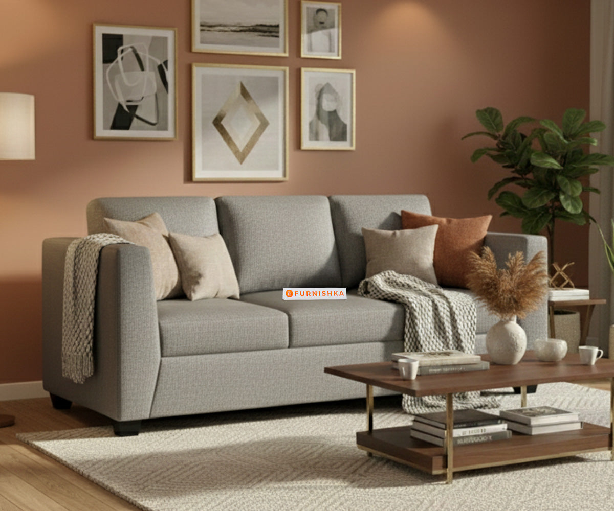 Oliver 3 Seater Sofa trout grey - Furnishka 