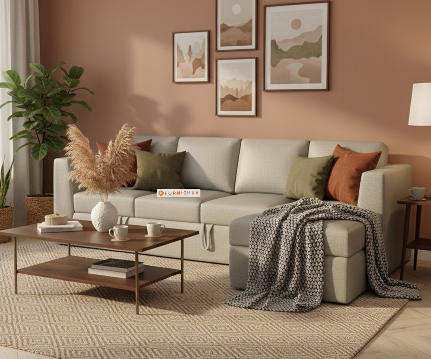 Oliver 3 Seater Sofa cum Bed - RHS