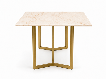 Olzaa Dining Table 6 Seater PVD Gold Base - Furnishka
