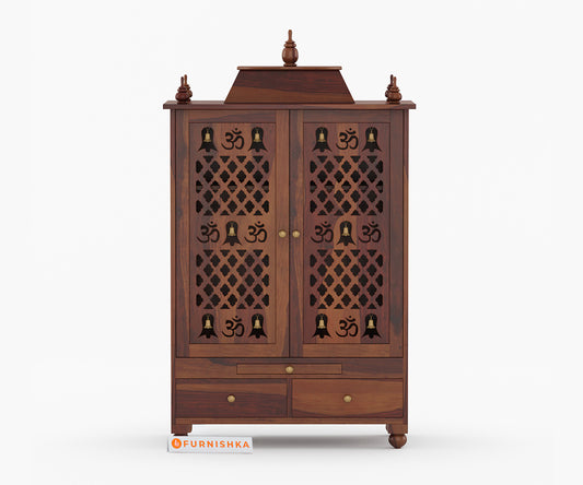 Om Sheesham Wood Home Temple - Furnishka 