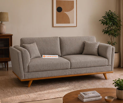 Oslo 3 Seater Fabric Sofa With Taupe Beige