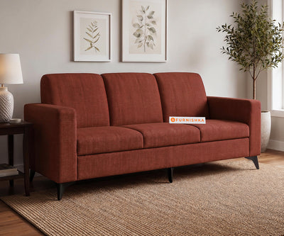 Xilo 3 Seater Fabric Sofa With Persia Rose Maroon