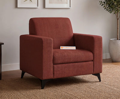 Xilo 1 Seater Fabric Sofa With Persia Rose Maroon