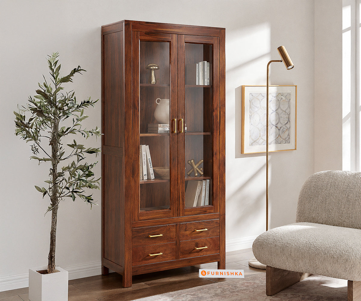 Portland Sheesham Wood Bookshelf - Furnishka