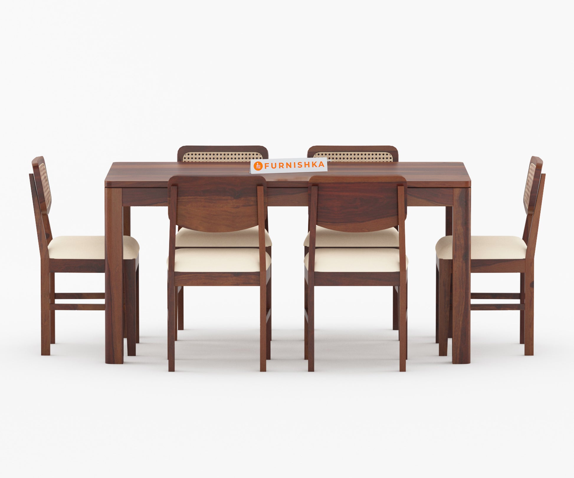 Raymond 6 Seater Dining set with Cushion Chairs - Furnishka 