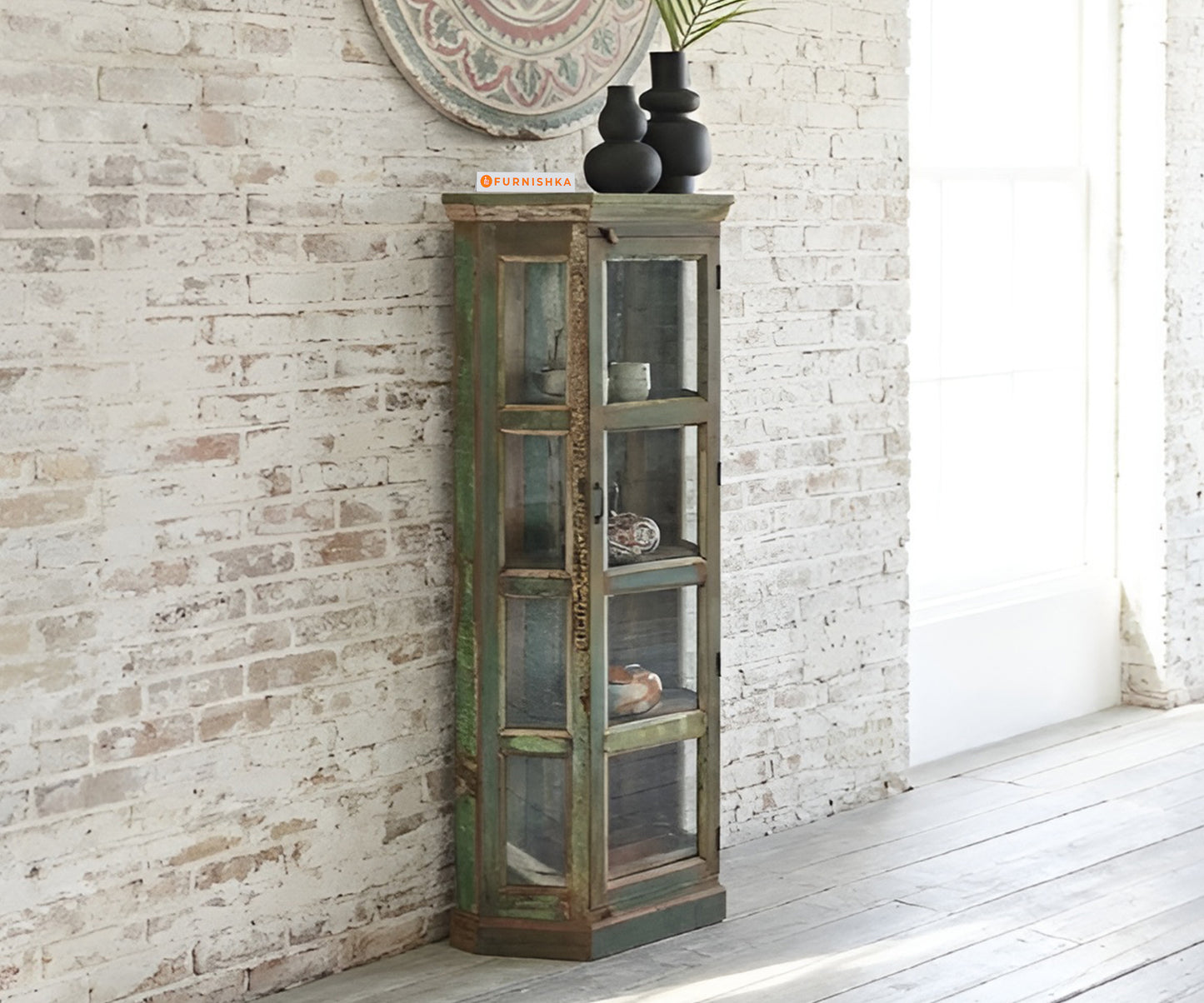 Relik Glass Corner Reclaimed - Furnishka 