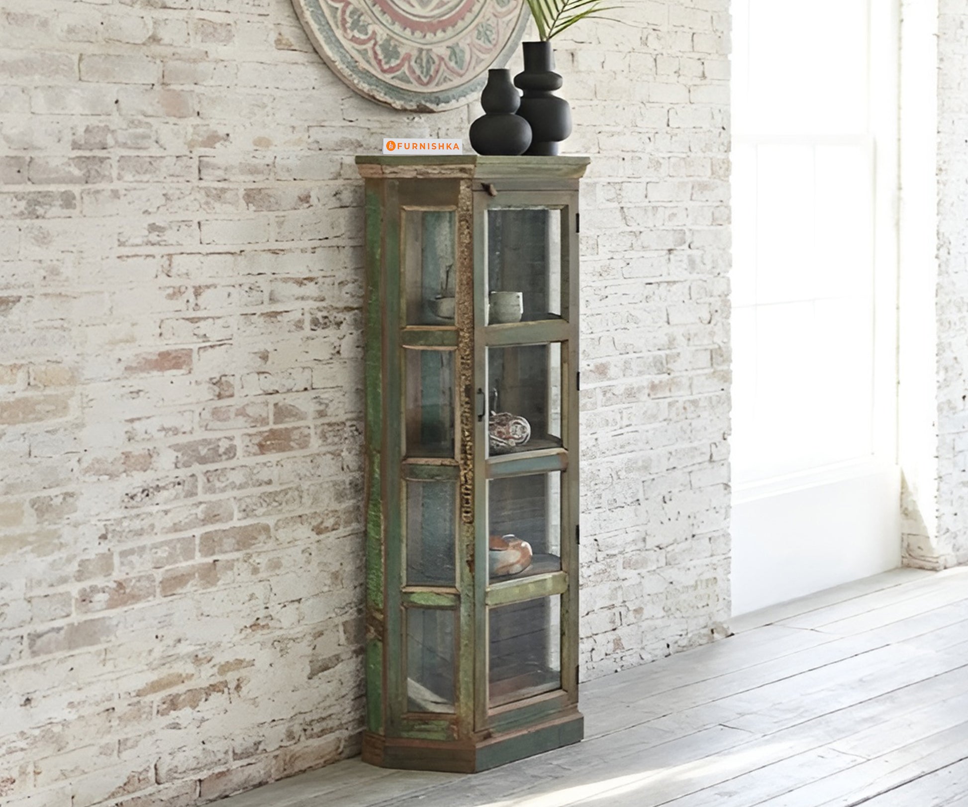 Relik Glass Corner Reclaimed - Furnishka 