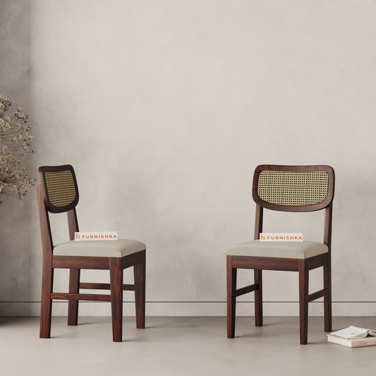 Rhea Cane Sheesham Dining Chair - Furnishka 