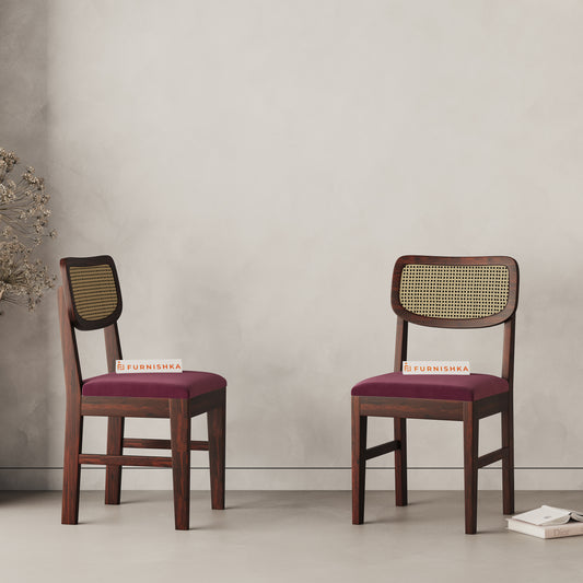 Rhea Cane Sheesham Dining Chair - Furnishka 