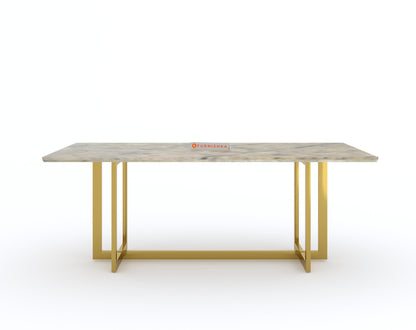 Rodano dining table with Australian Onyx Top - 6 Seater - Furnishka 