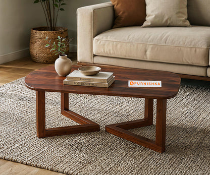 Roma Sheesham Wood Coffee Table in Big Size - Furnishka