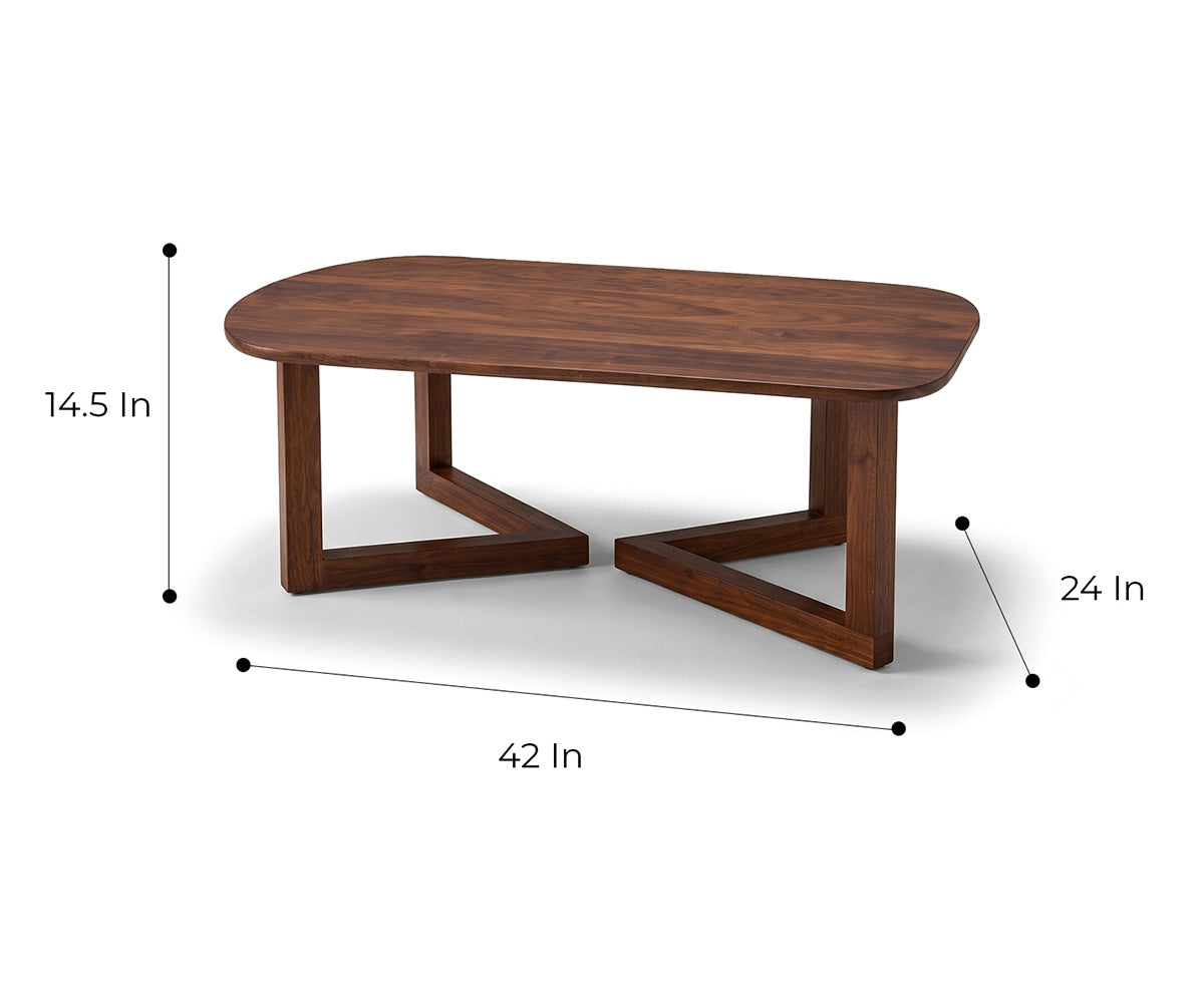 Roma Sheesham Wood Coffee Table in Big Size - Furnishka