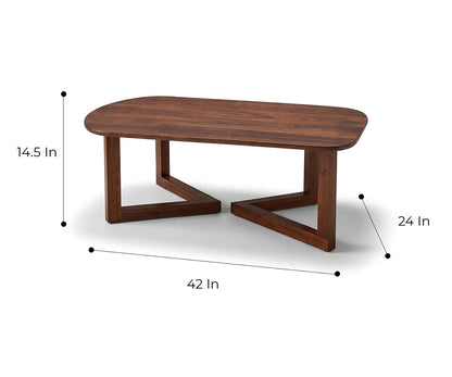 Roma Sheesham Wood Coffee Table in Big Size - Furnishka