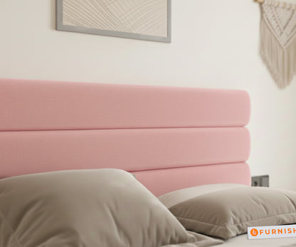 Rumi Fabric bed with Upholstered headboard Hydraulic Storage King Size - Flamingo Pink - Furnishka 