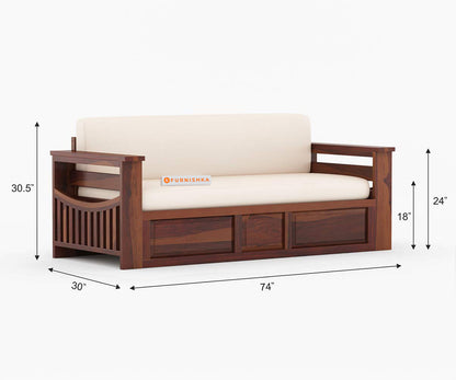 Sereta Sheesham Wood Sofa Cum Bed King size