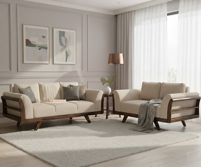 Sahara 3+2 Seater Sofa Set  Light Beige