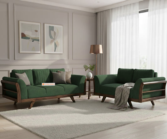 Sahara 3+2 Seater Sofa Set Pine Green - Furnishka 