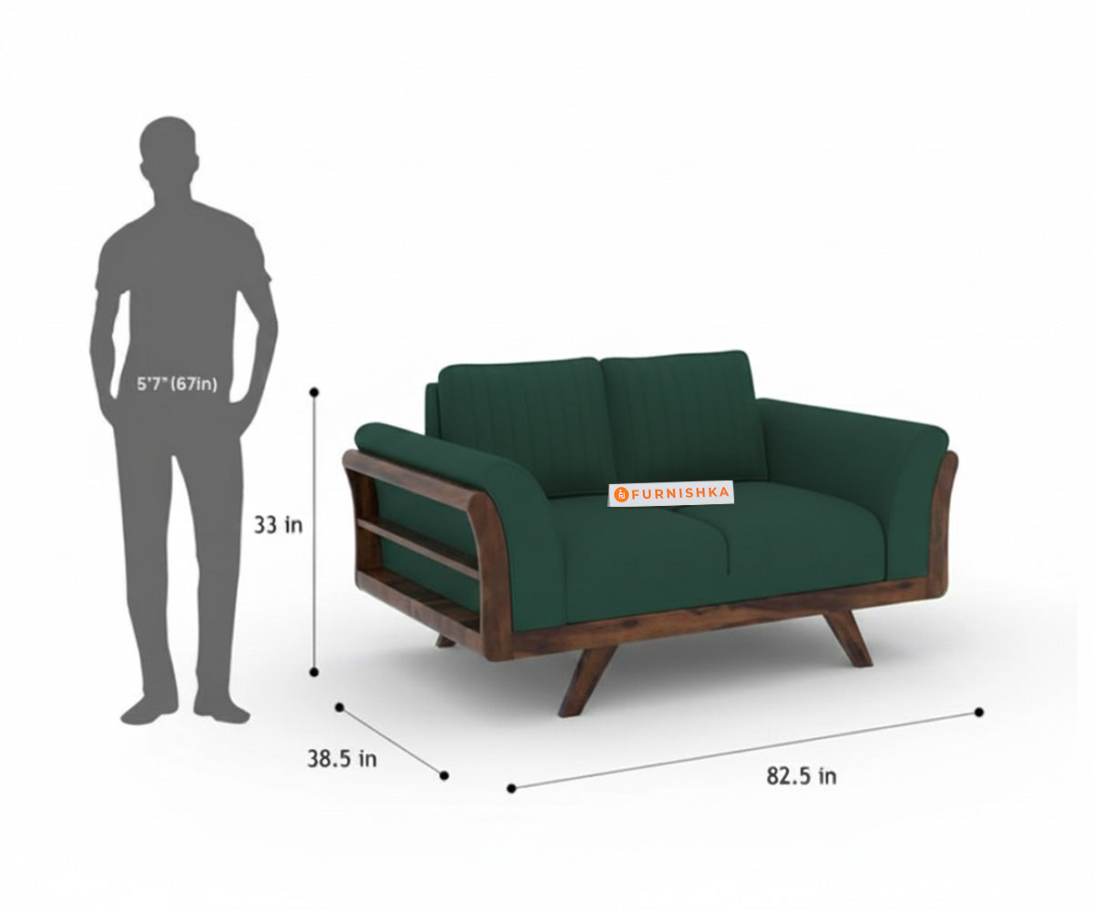 Sahara 3+2 Seater Sofa Set Pine Green - Furnishka 