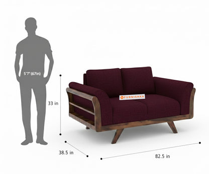 Sahara 3+2 Seater Sofa Set Red Wine - Furnishka 