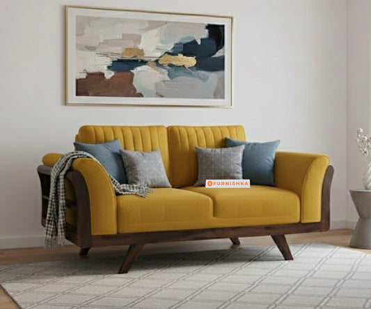 Sahara Sofa 2 Seater Mustard Yellow - Furnishka 