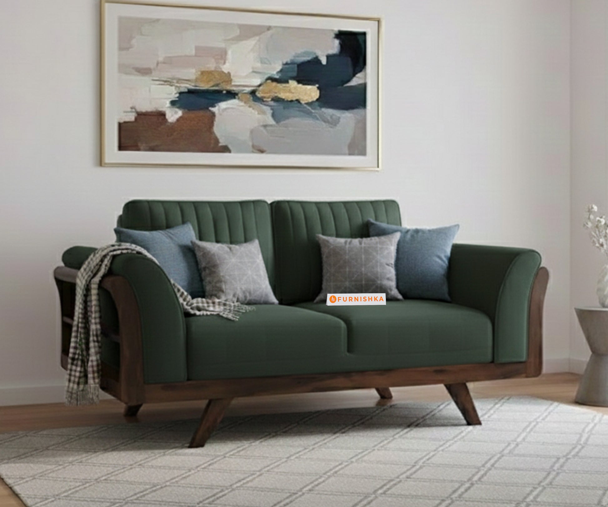 Sahara Sofa 2 Seater Pine Green - Furnishka 