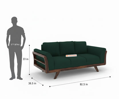Sahara Sofa 3 Seater Pine Green - Furnishka 