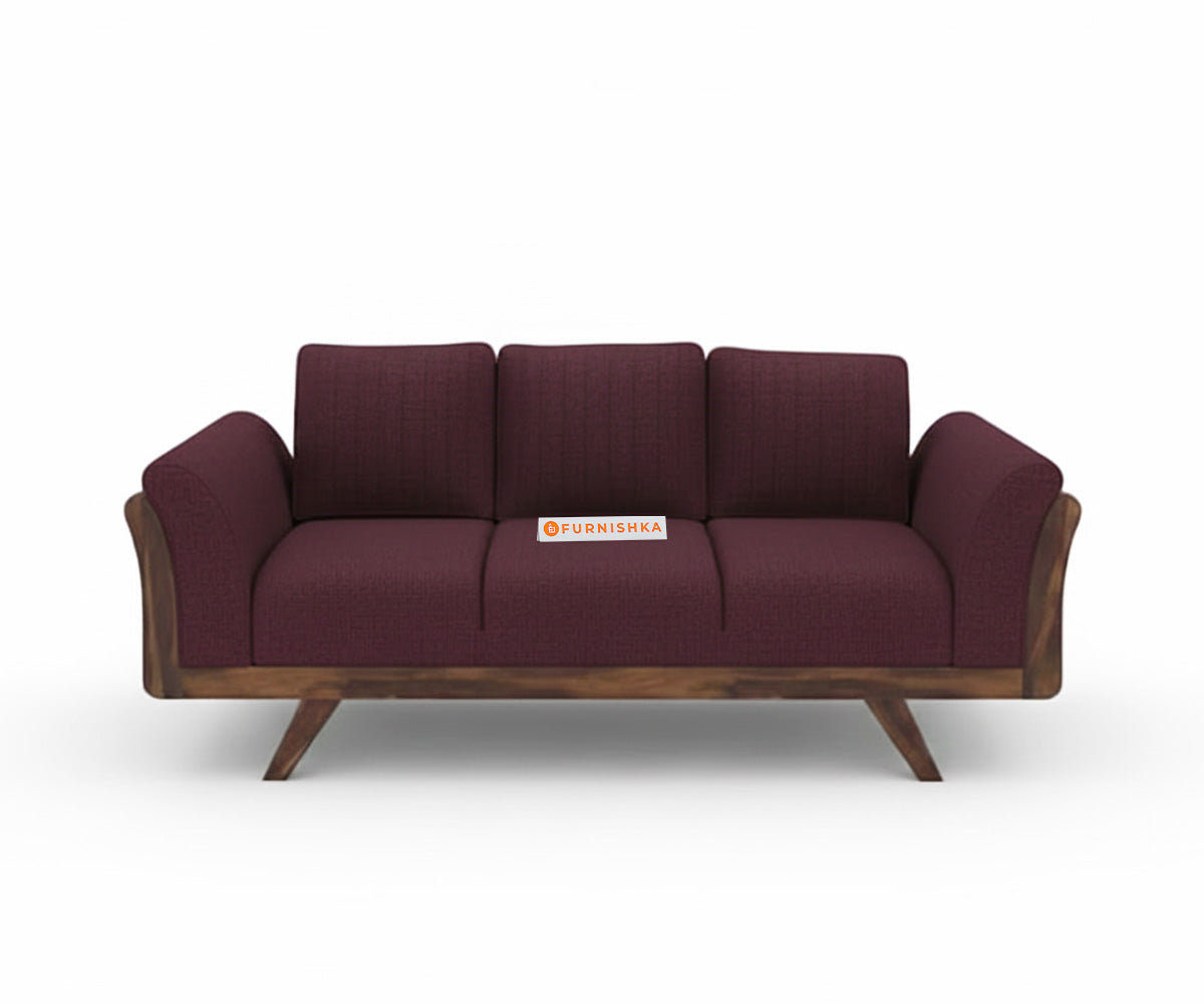 Sahara Sofa 3 Seater Red Wine - Furnishka 