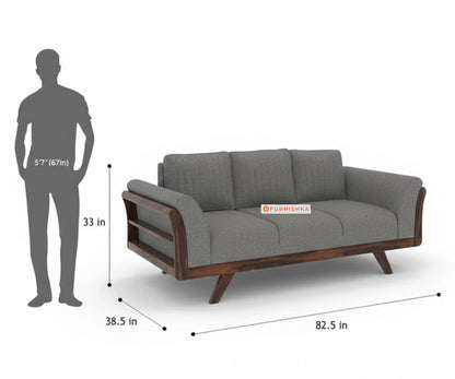 Sahara Sofa 3 Seater Space Grey - Furnishka 