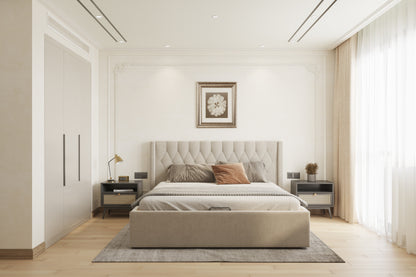 Samawi Bed (Fully Upholstered) 50+ colour options - King Size - Furnishka 