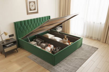 Samawi Bed (Fully Upholstered) 50+ colour options - King Size - Furnishka 