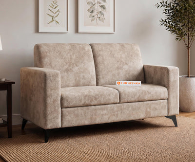 Xilo 2 Seater Fabric Sofa With Sand Beige