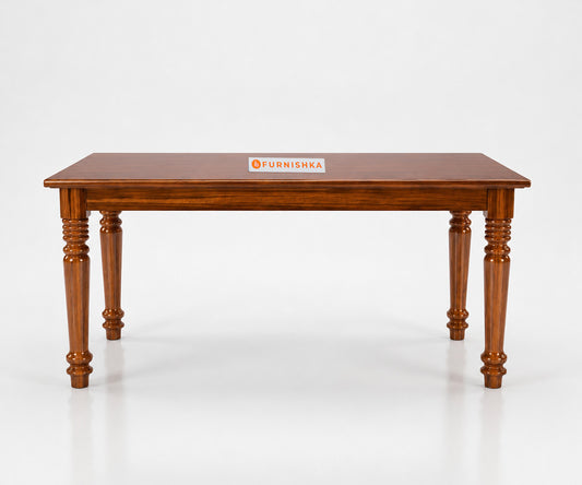Sattva Teak Wood 6 Seater Dining Table - Furnishka