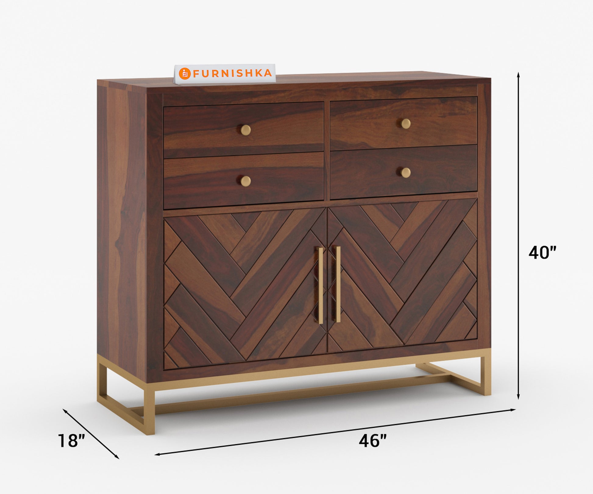 Scooby Sheesham Wood Chest of Drawer - Furnishka 
