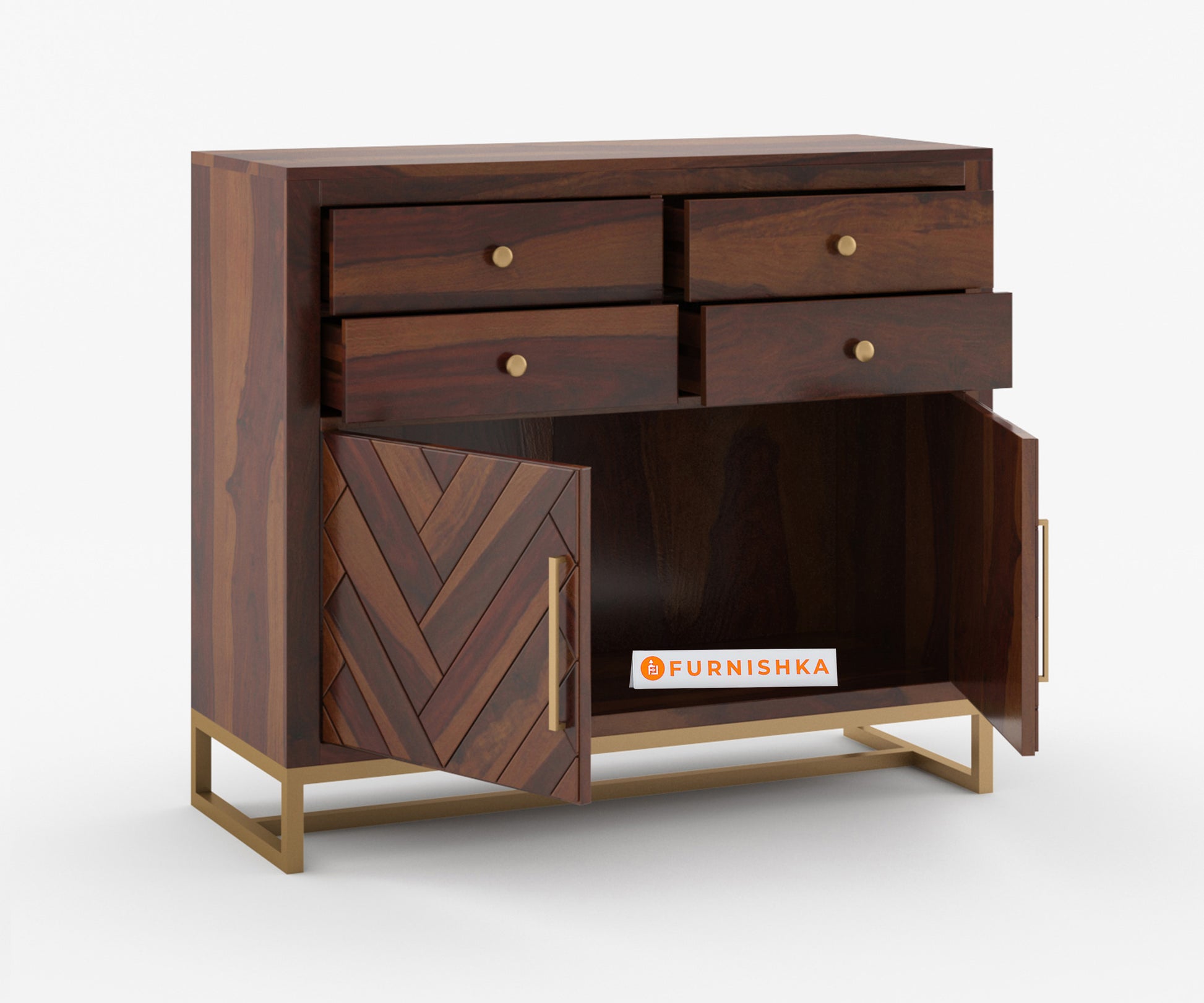 Scooby Sheesham Wood Chest of Drawer - Furnishka 