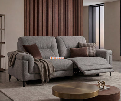 Scottsdale 3 Seater Electric Motorised Recliner in Light Grey