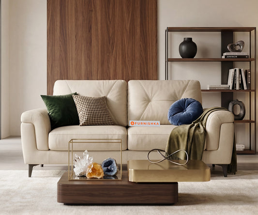 Scottsdale 2 Seater Sofa in Light Cream - Furnishka 