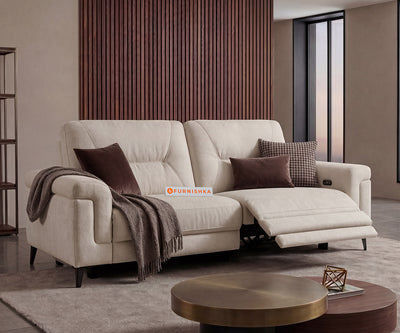 Scottsdale 3 Seater Electric Motorised Recliner in Light Cream