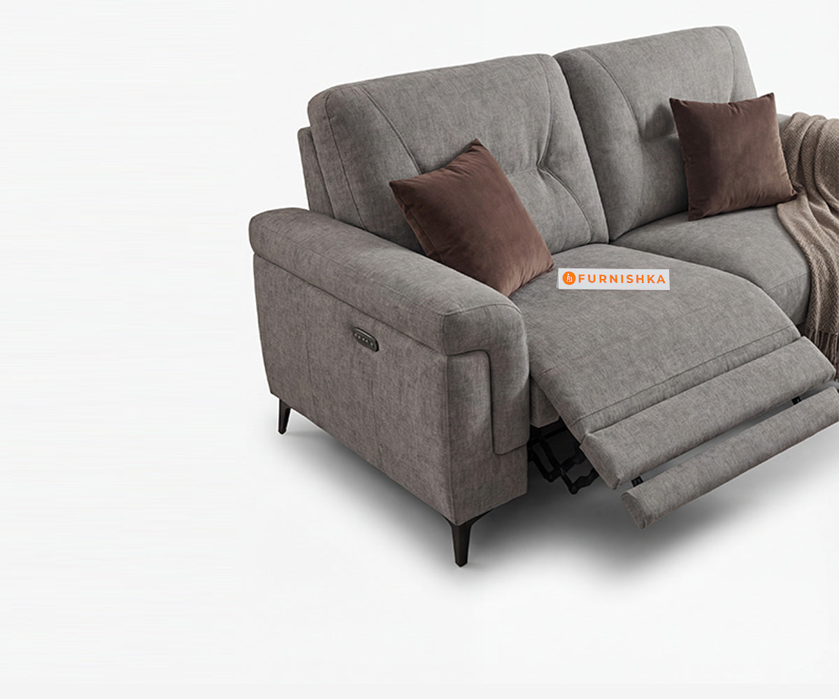 Scottsdale 3 Seater Electric Motorised Recliner in Light Grey - Furnishka