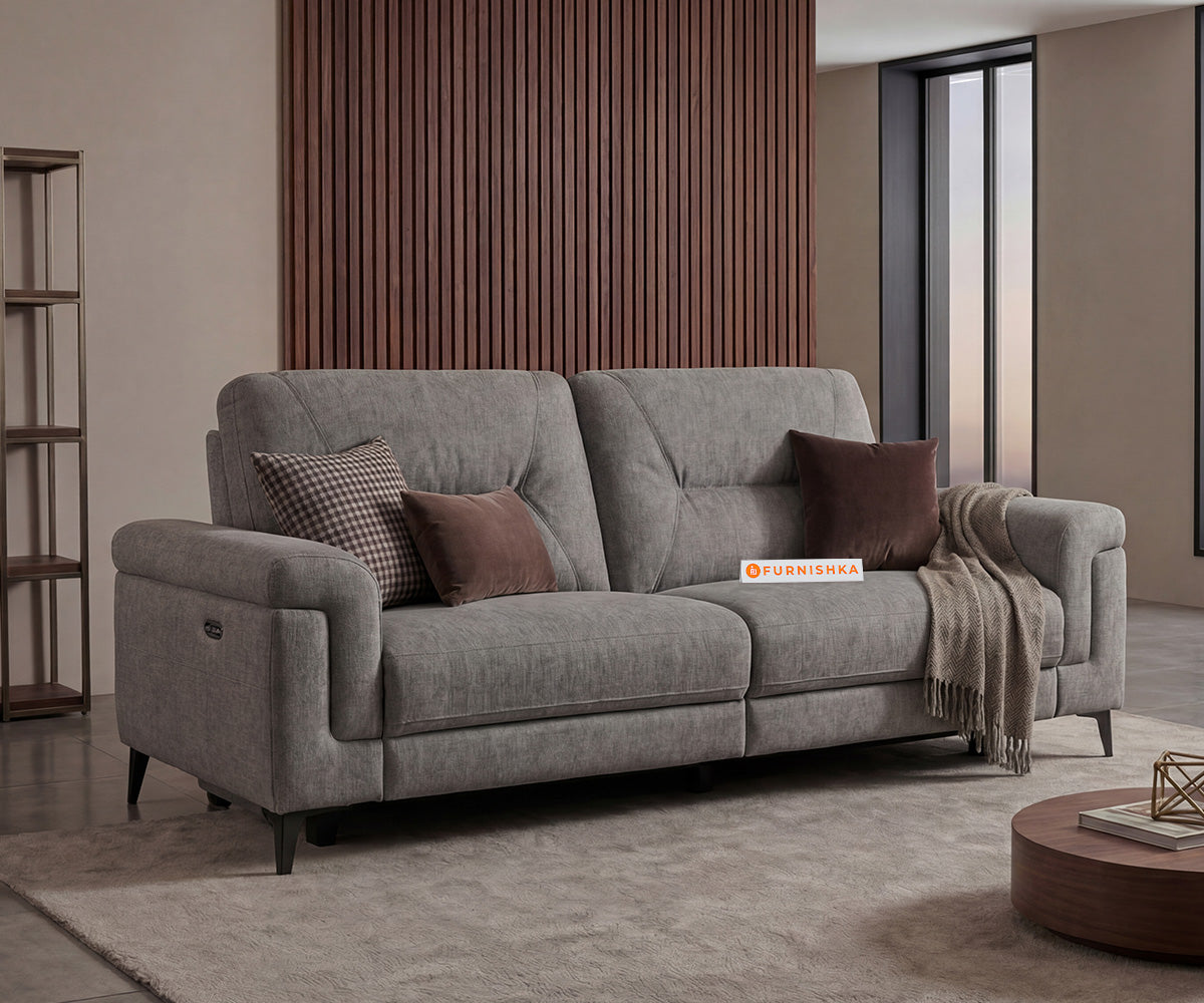 Scottsdale 3 Seater Electric Motorised Recliner in Light Grey - Furnishka