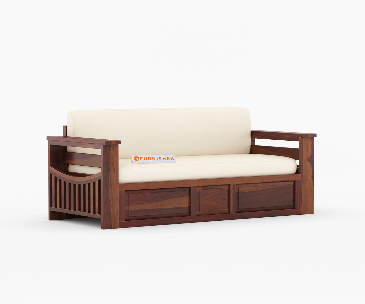 Sereta Sheesham Wood Sofa Cum Bed King size - Furnishka 