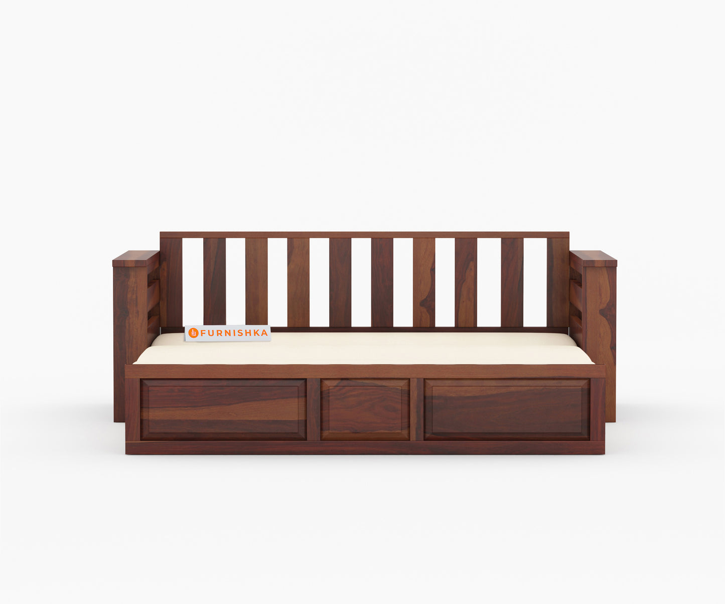 Sereta Sheesham Wood Sofa Cum Bed King size - Furnishka 