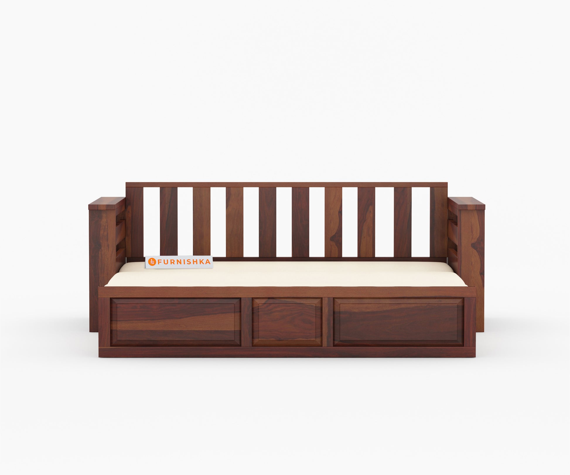 Sereta Sheesham Wood Sofa Cum Bed King size - Furnishka 