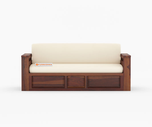 Sereta Sheesham Wood Sofa Cum Bed King size - Furnishka 