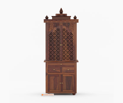 Shakti Sheesham wood Temple (Brown Finish) - Furnishka 
