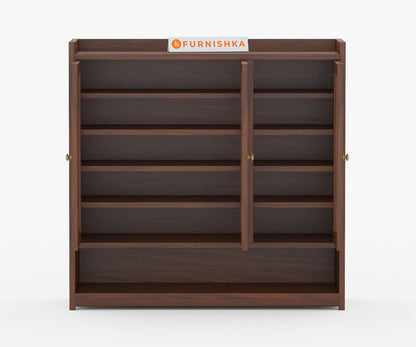 Simon Acacia Wood Cane Shoe Rack - Furnishka 