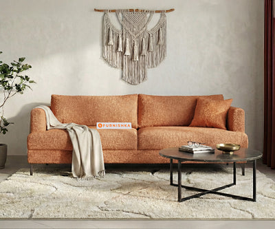 Solos 2 Seater Sofa With Anthology Fabric Orange
