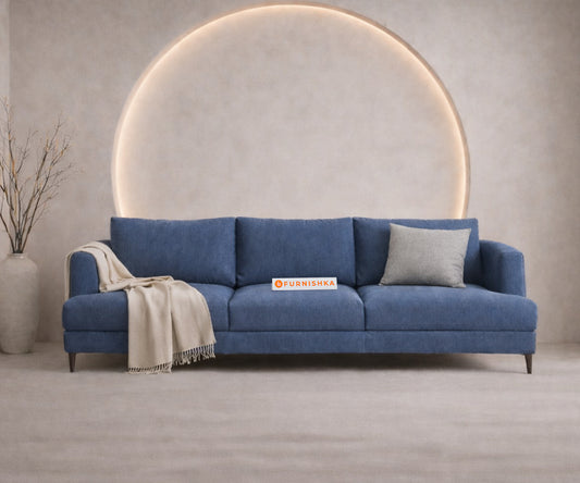 Solos 3 Seater Fabric Sofa - Furnishka 
