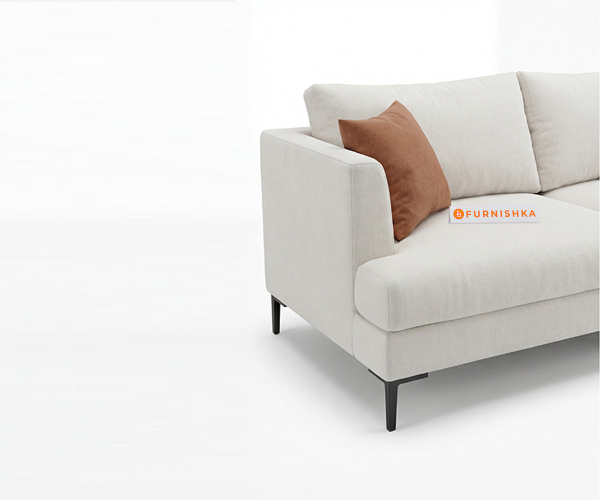 Solos corner sofa 3+Corner+2 seater with 1 side arm Sectional Sofa Light Beige - LHS - Furnishka 