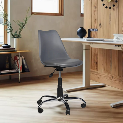 Spark Luxury Medium Back Office Chair In Grey Colour - Furnishka 